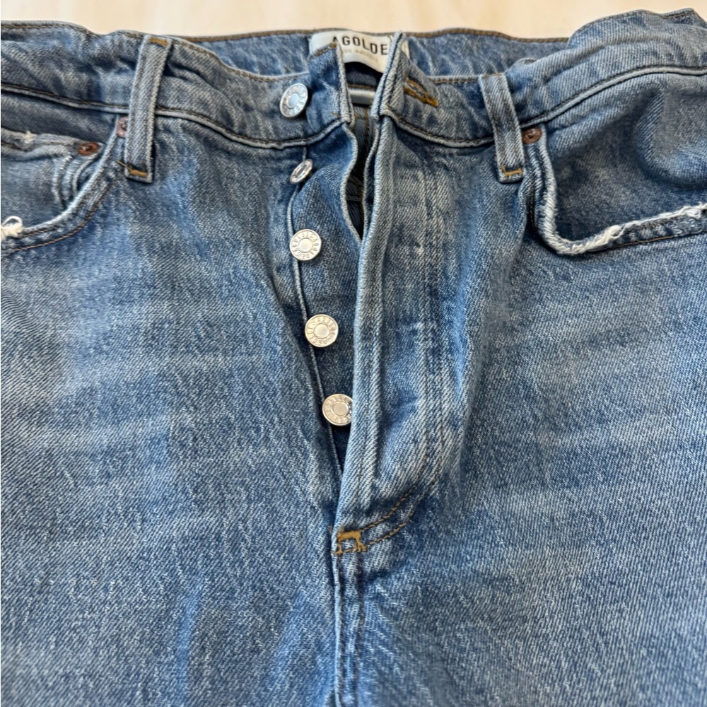 Agolde Straight Leg Blue Jeans - Riley - Picture 2 of 5